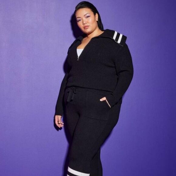 Torrid LoveSick Plus Size 1X 14-16 Shaker Half Zip Front Sweater - Picture 4 of 6